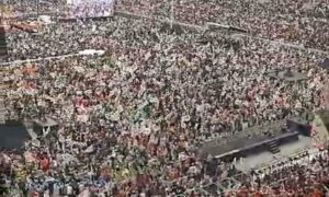 Pedukung nomor Urut 01 di banjiri umat manusia, yang ingin jadi perubahan.