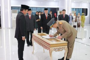 Pelantikan ini berlangsung di Aula Prona, Kantor Kementerian ATR/BPN.
